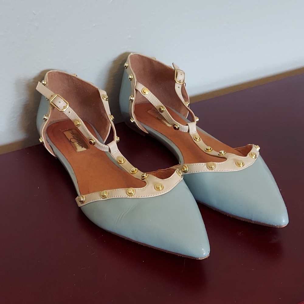 Halogen Olson Studded T-Strap Flats